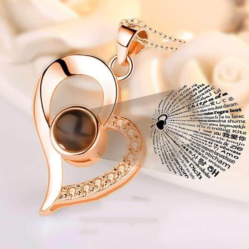 100 Languages I Love You Projection Necklace - ZA-Zola