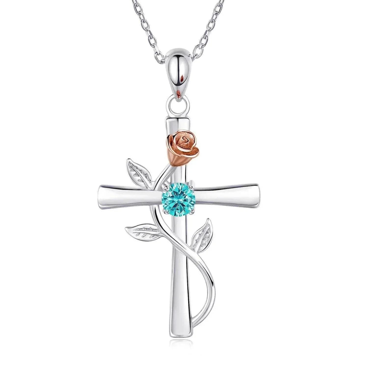 Shop Rose Cross Necklace – Perfect Gift Today! - ZA-Zola