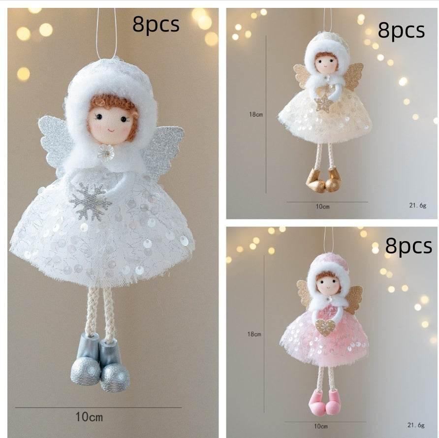 Christmas Angel Girl Pendant Winter Mesh Big Eyes Décor - ZA-Zola