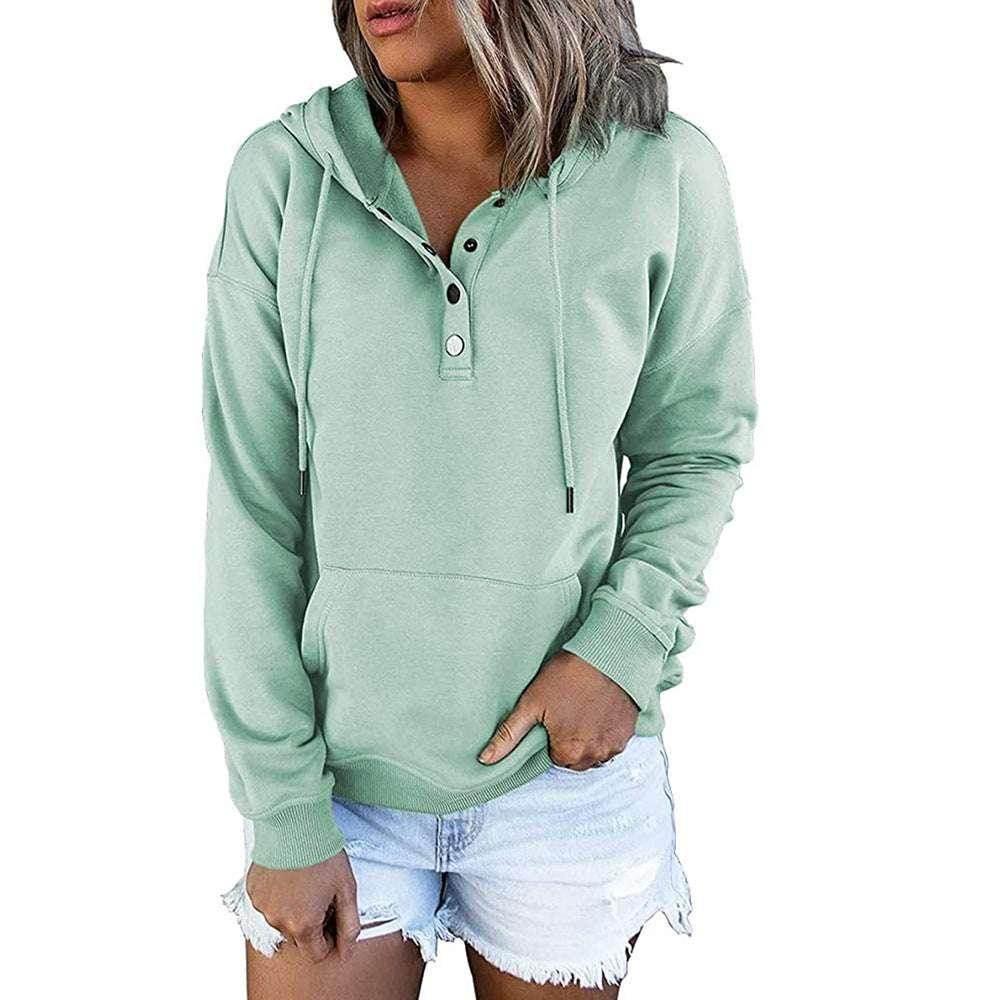 Buy Women's Button Hoodie – Stylish & Cozy! - ZA-Zola