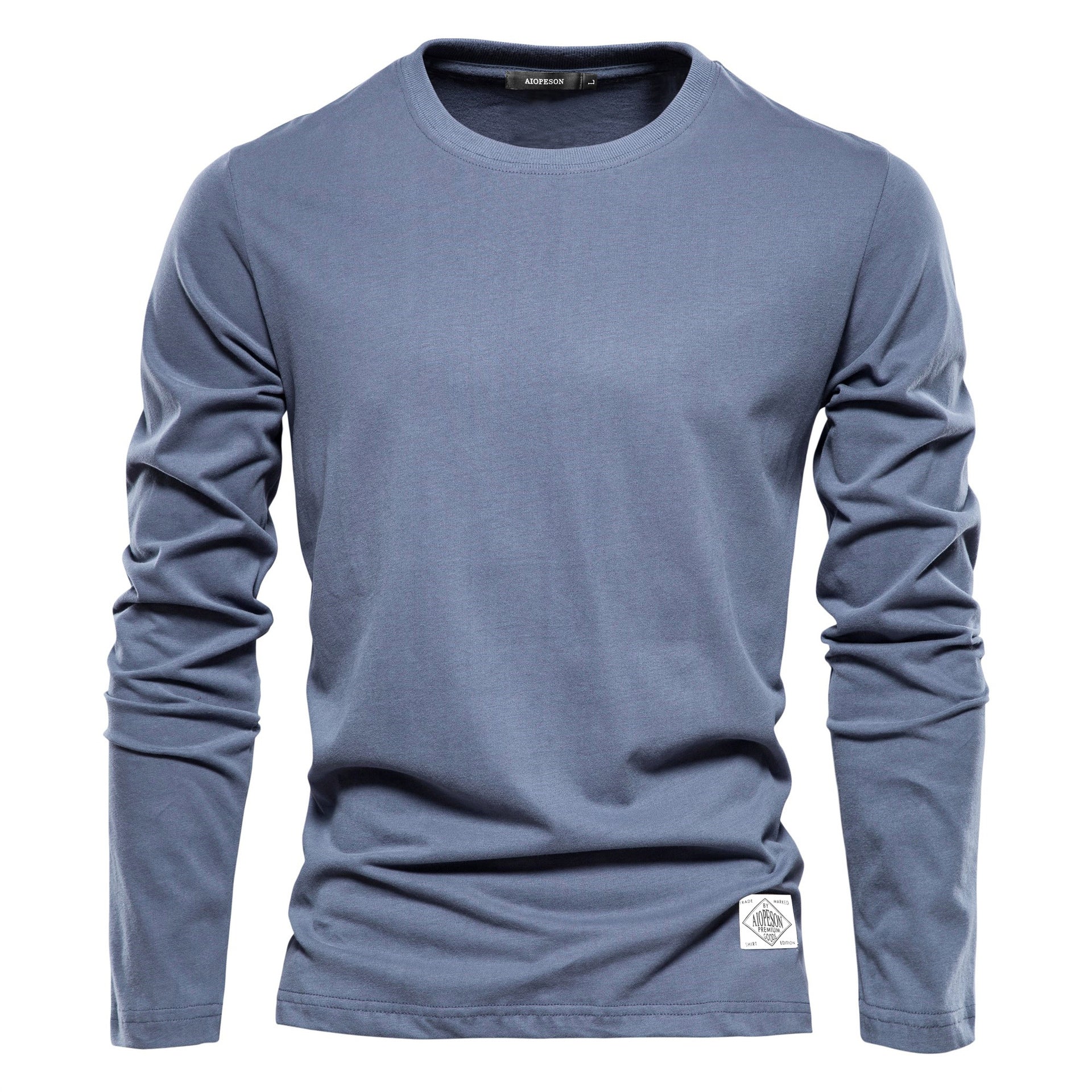 Men’s Casual Cotton Base Shirt – Round Neck Exercise & Leisure Essential