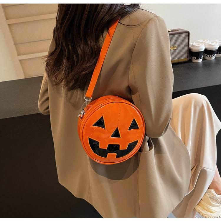 ZA-Zola Halloween Pumpkin Small Round Shoulder Bag - ZA-Zola