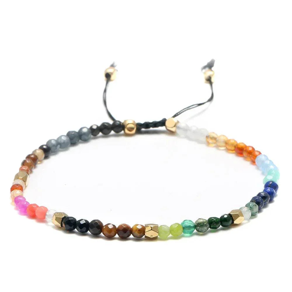 12 Zodiac Chakra Bracelet with Colored Stones - ZA-Zola