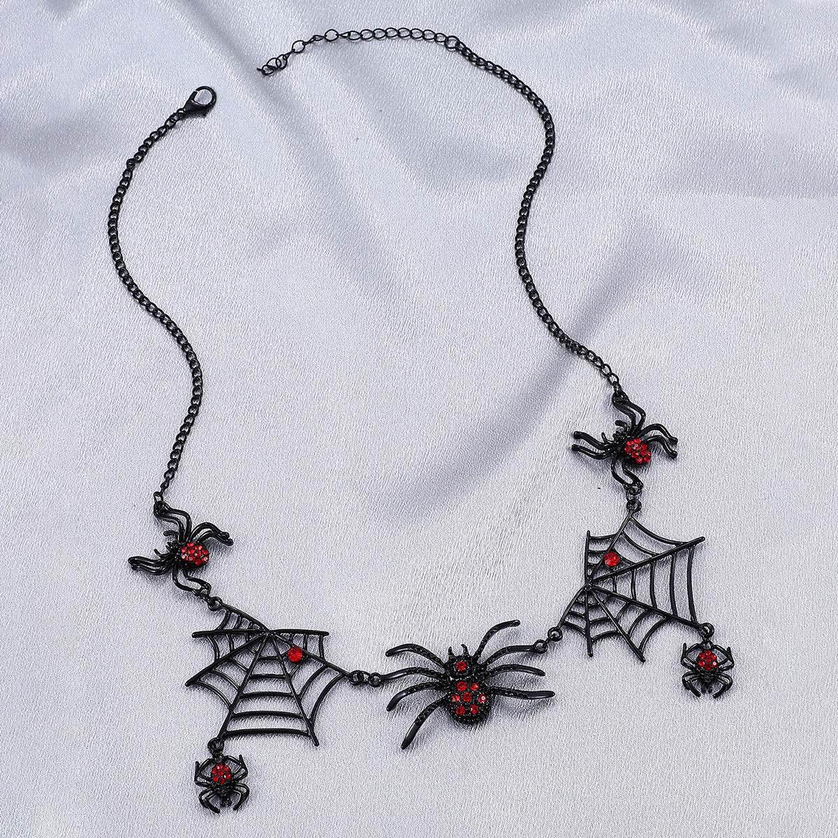 ZA-Zola Halloween Spider Web Necklace Jewelry - ZA-Zola