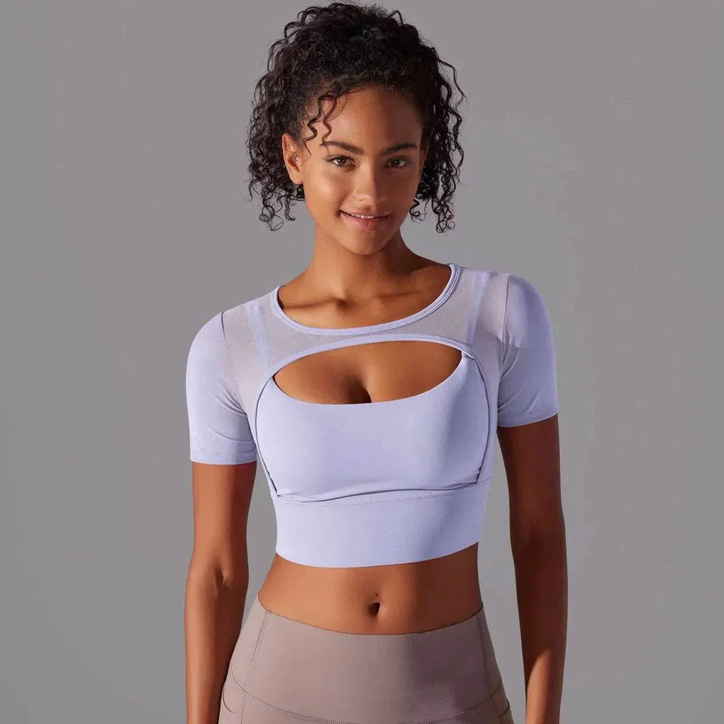 Double Layer Yoga Top - Breathable & Stylish Fit - ZA-Zola
