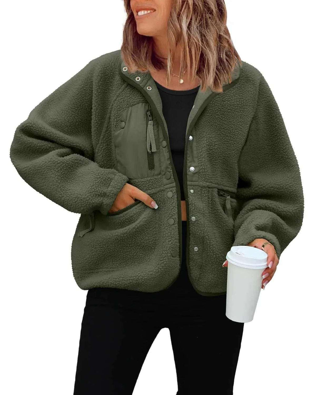 Women Polar Fleece Jacket | Casual Sports Layer - ZA-Zola