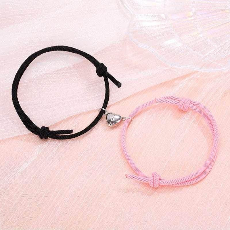 Magnetic Heart Couple Bracelets – 2pcs - ZA-Zola