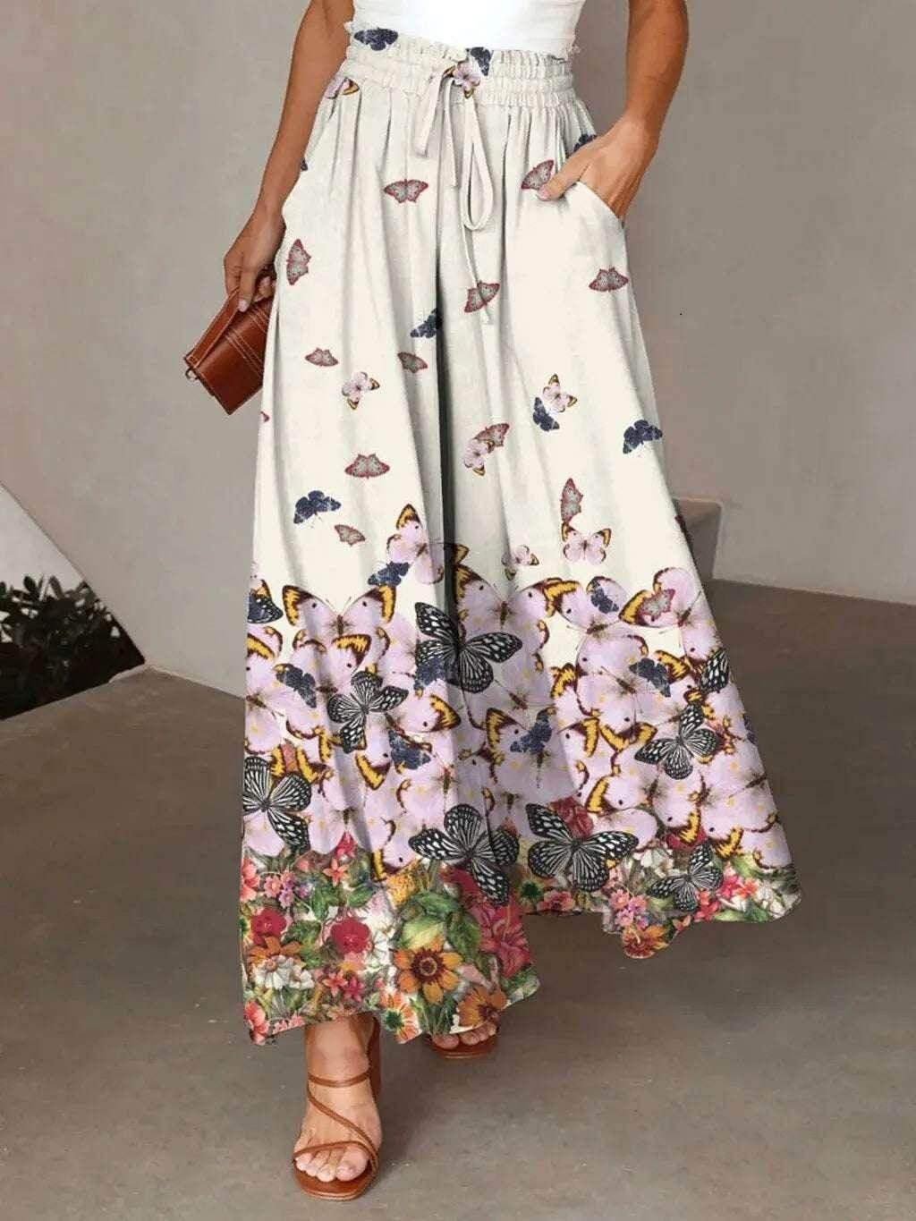 Floral Wide-Leg Beach Pants – Summer Vibes Only - ZA-Zola