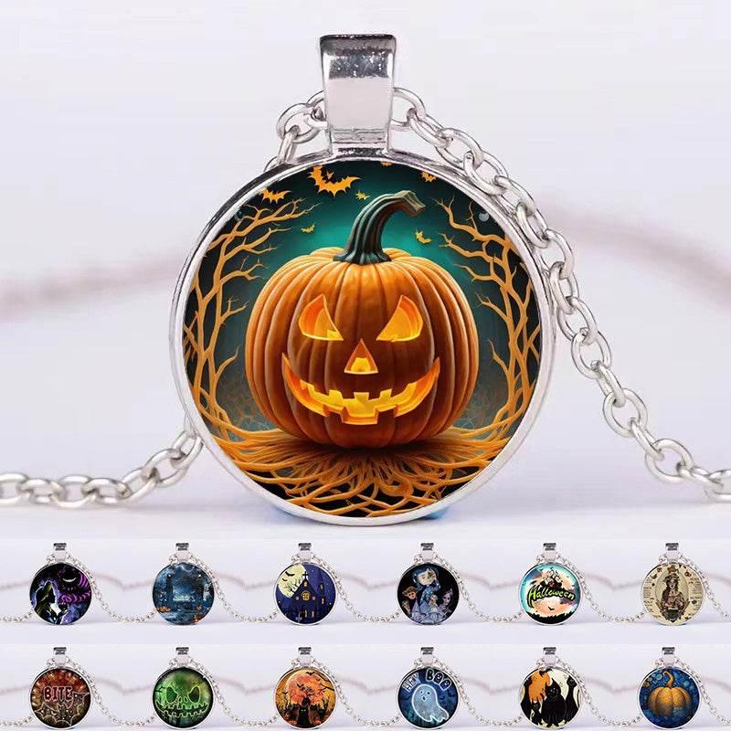 ZA-Zola Halloween Pumpkin Ghost Necklace - ZA-Zola