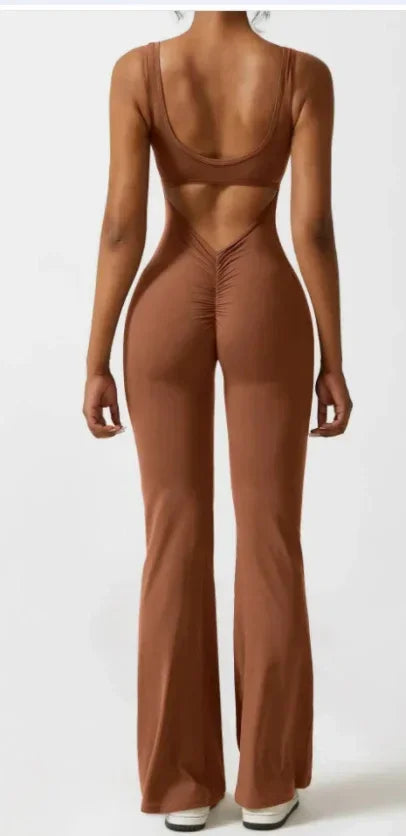 Tight Yoga Bodysuit Casual Hollow Seamless Jumpsuit for Women - ZA-Zola