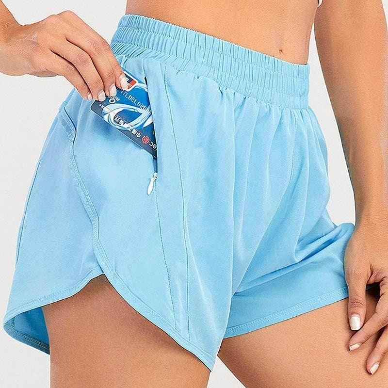 Breathable Summer Sports Shorts with Zipper Pockets - ZA-Zola