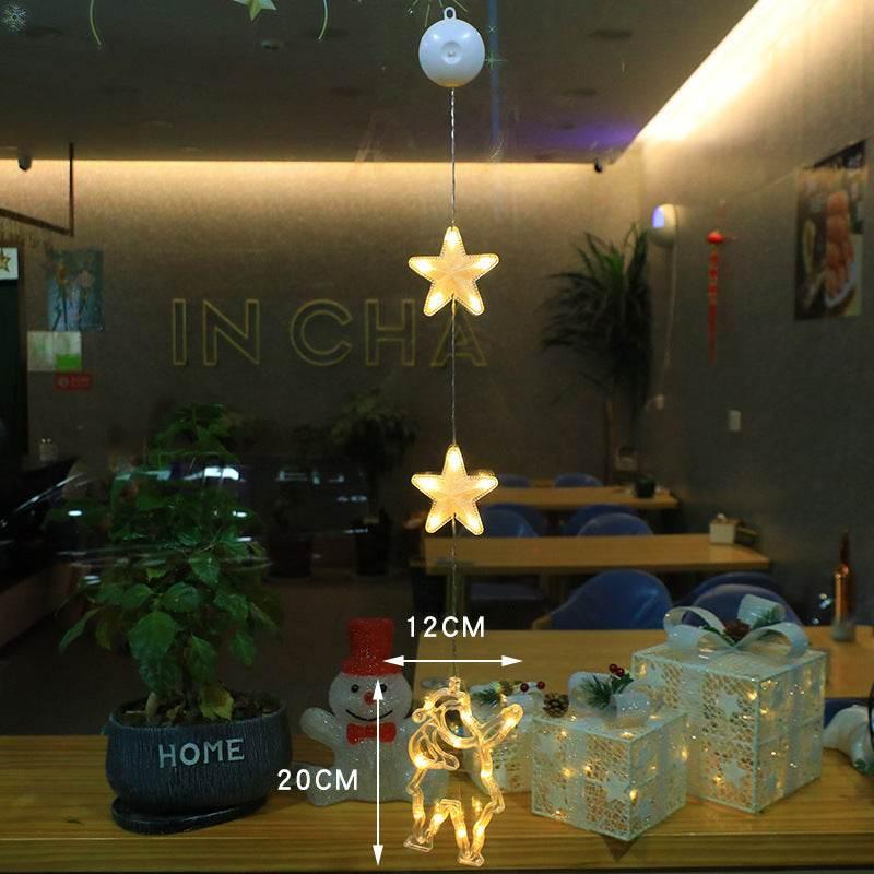 Christmas LED Window Lights 3pcs Star Hanging Lamp - ZA-Zola