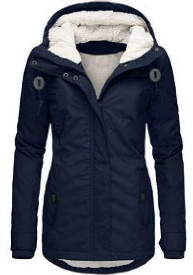 Warm Winter Hooded Jacket | Fleece Zip-Up Women's Casual Coat - ZA-Zola