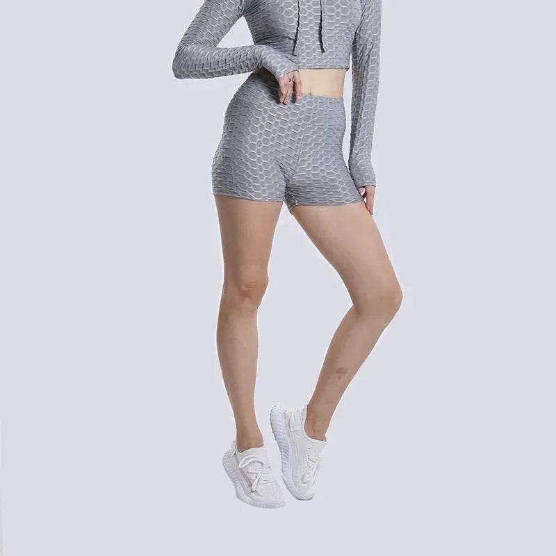 High Waist Yoga Shorts for Women - Hip Lift & Solid Colors - ZA-Zola