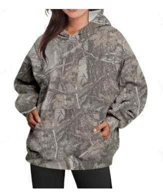 Women's Camouflage Hoodie – Oversized & Stylish! - ZA-Zola