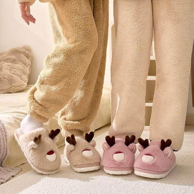 Cartoon Cotton Winter Slippers – Plush & Warm - ZA-Zola