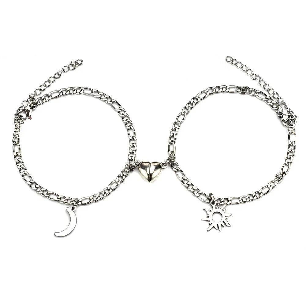 Magnetic Sun Moon Bracelets for Couples - 2Pcs - ZA-Zola