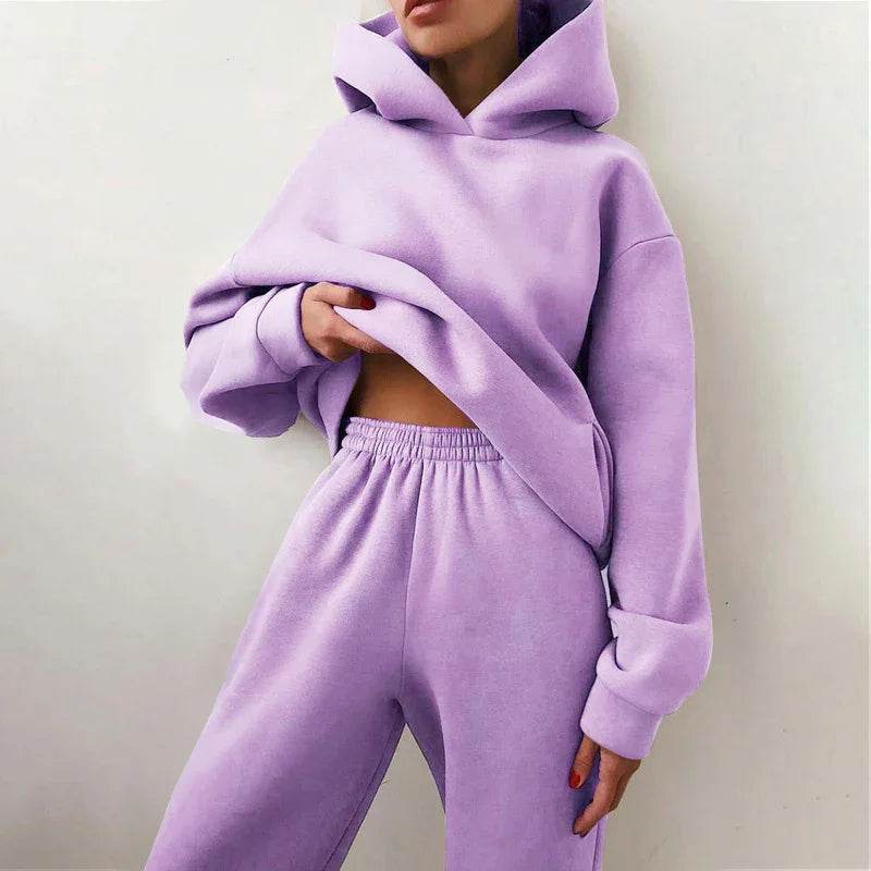 Simple Solid Color Hooded Suit – Shop Now! - ZA-Zola