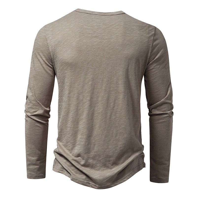 Beige long-sleeve shirt on a white background