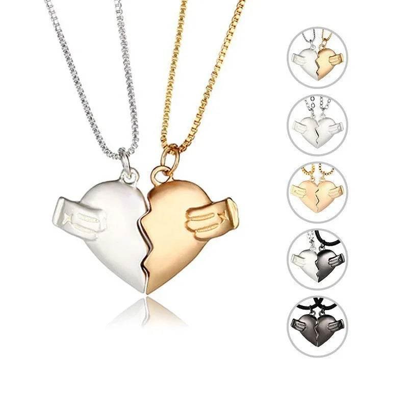 Buy Heart-Broken Magnet Love Necklace 2PCS - Perfect Gift for Couples! - ZA-Zola
