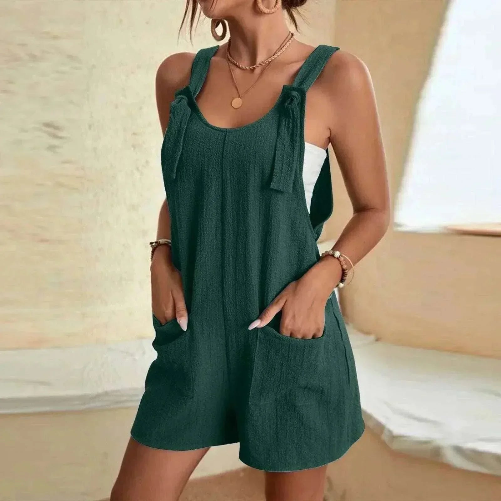 Solid Color Camisole Jumpsuit – Women’s Fashion - ZA-Zola