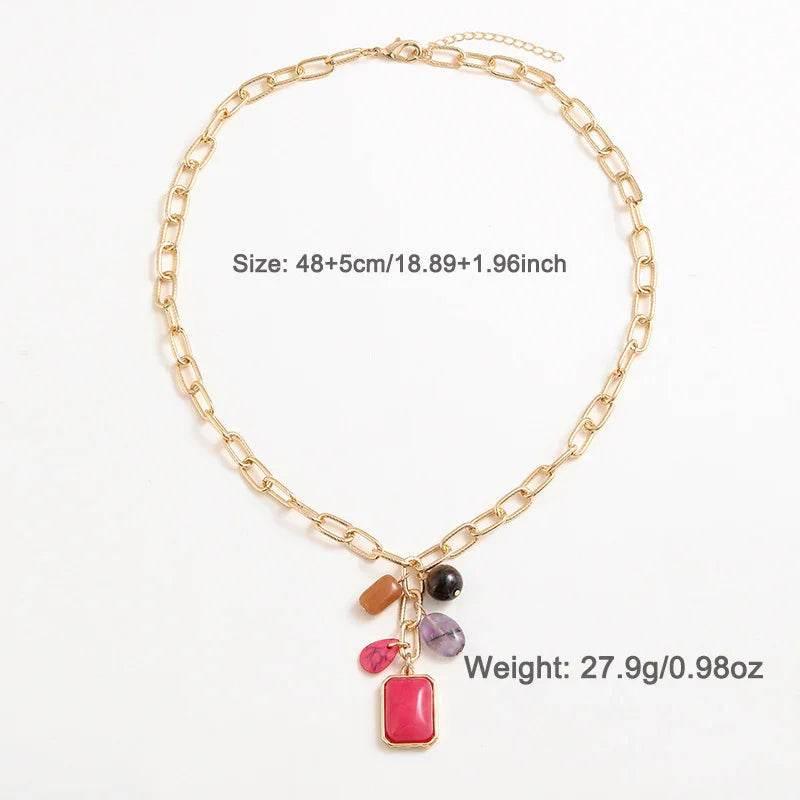 Lux Color Pendant Necklace for Women – Chic & Bold - ZA-Zola