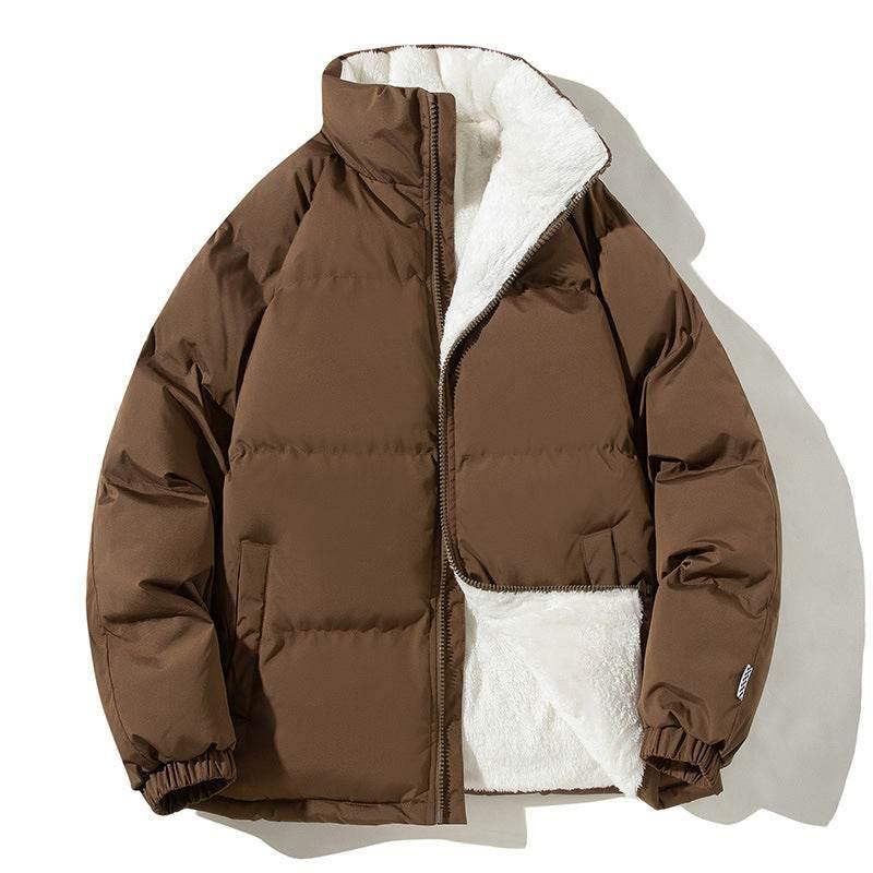 Couples Winter Plush Jacket | Warm Stand-up Collar Coat for Men & Women - ZA-Zola