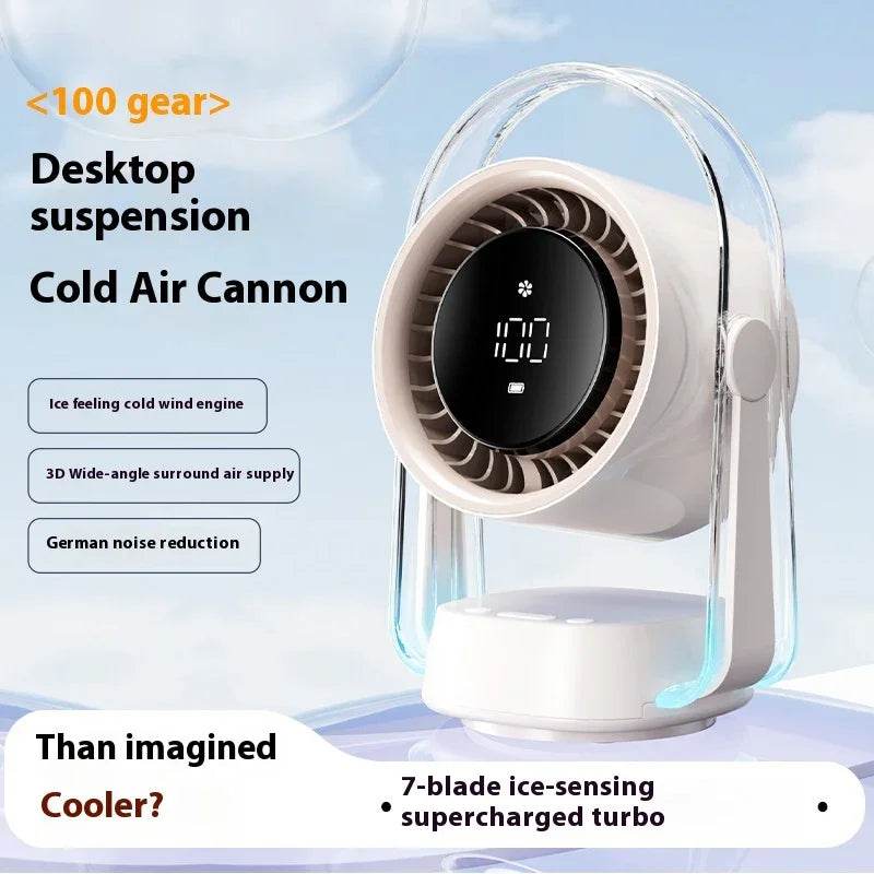 Digital Display 3D Suspension Cold Air Desktop Fan - ZA-Zola