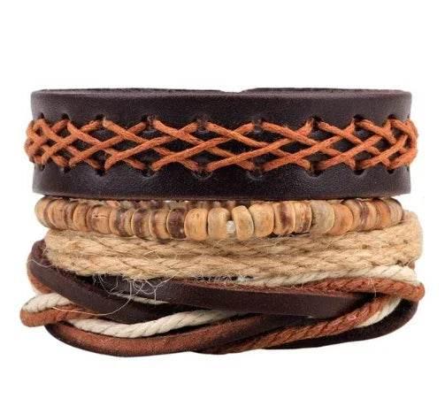 Vintage Leather Punk Wrap Bracelet Unisex - ZA-Zola