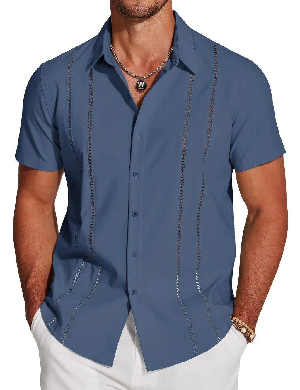 Men’s Hawaii Holiday Linen Shirt | Trendy Wild Summer Lapel Shirt