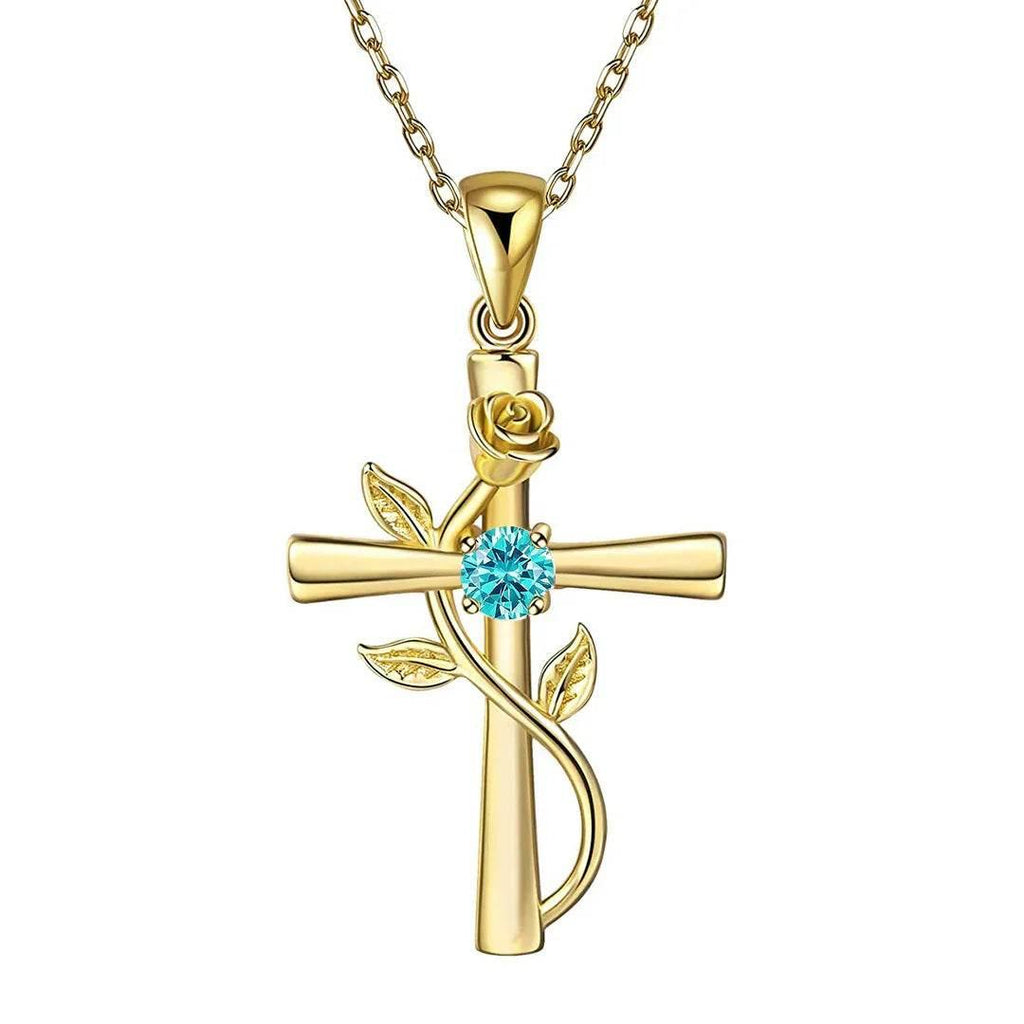 Shop Rose Cross Necklace – Perfect Gift Today! - ZA-Zola