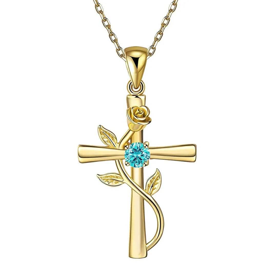 Shop Rose Cross Necklace – Perfect Gift Today! - ZA-Zola