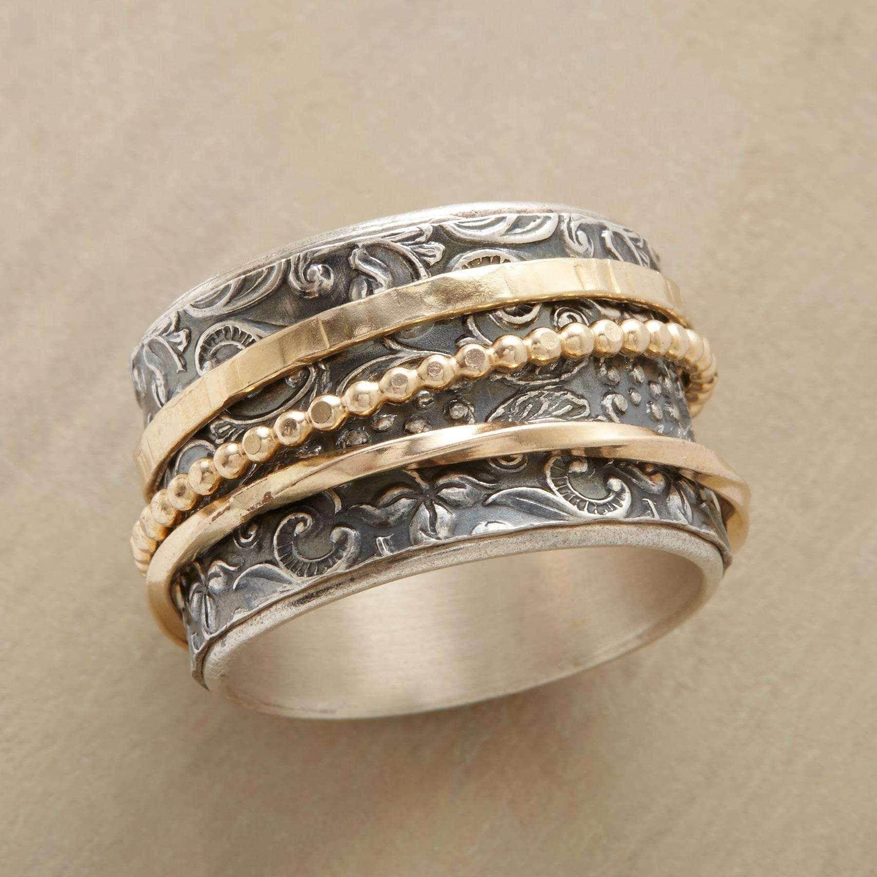 Punk Alloy Silver Ring with Geometric Lines - ZA-Zola