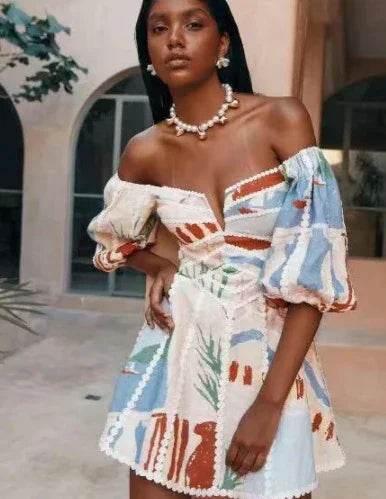 Floral Lace Sling Dress | Chic & Feminine Summer Look - ZA-Zola