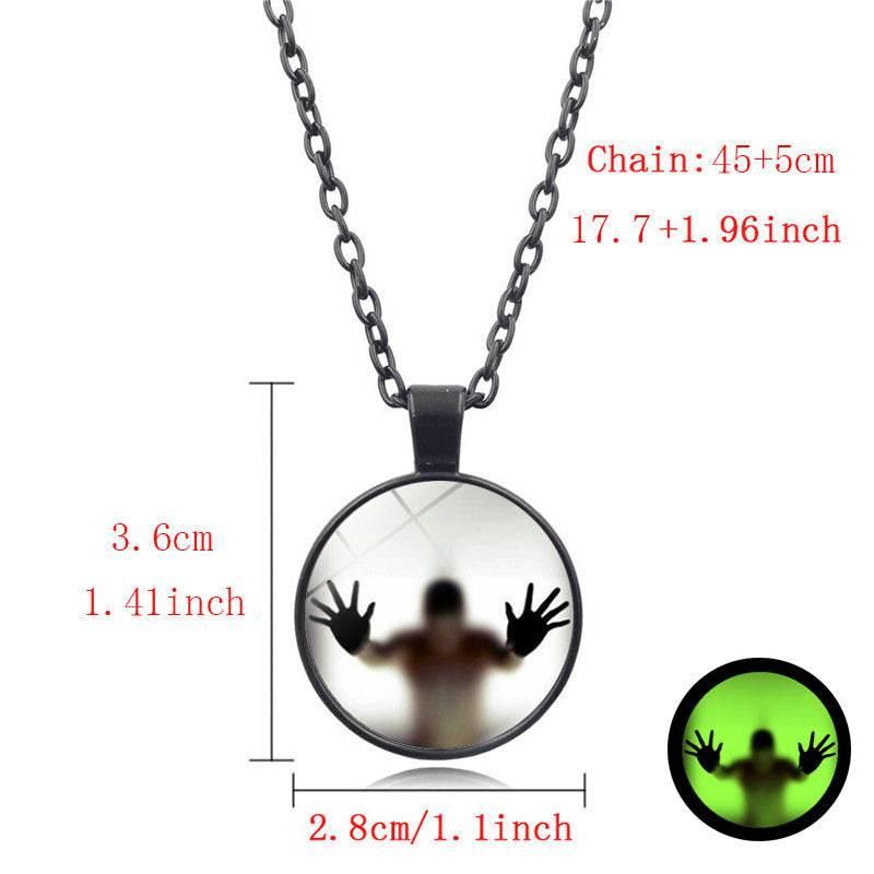 ZA-Zola Round Luminous Necklace Halloween - ZA-Zola