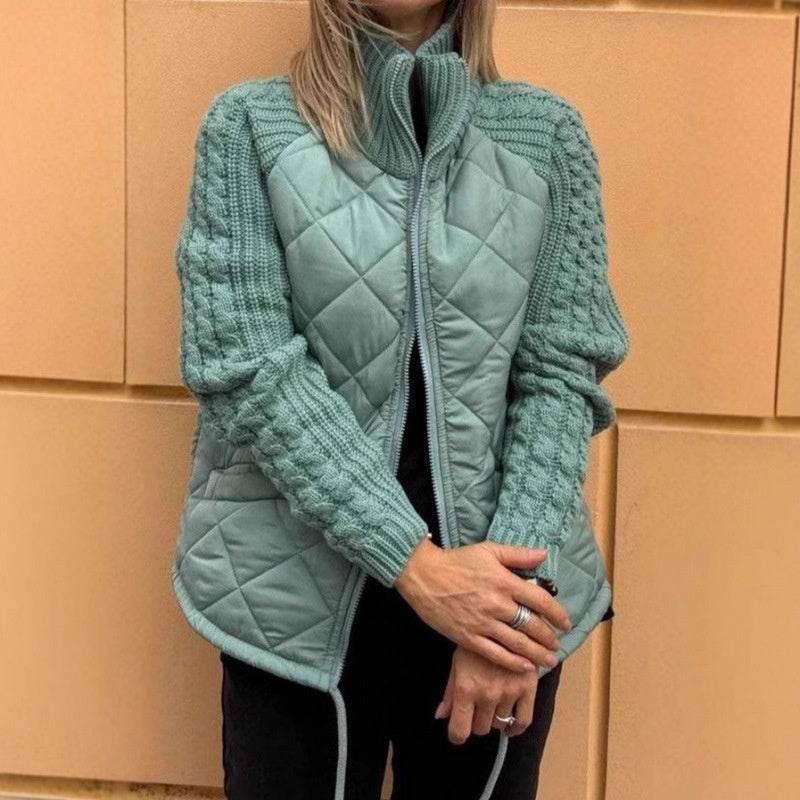 Winter Stand Collar Cotton Jacket – Warm Zipper Coat for Women - ZA-Zola