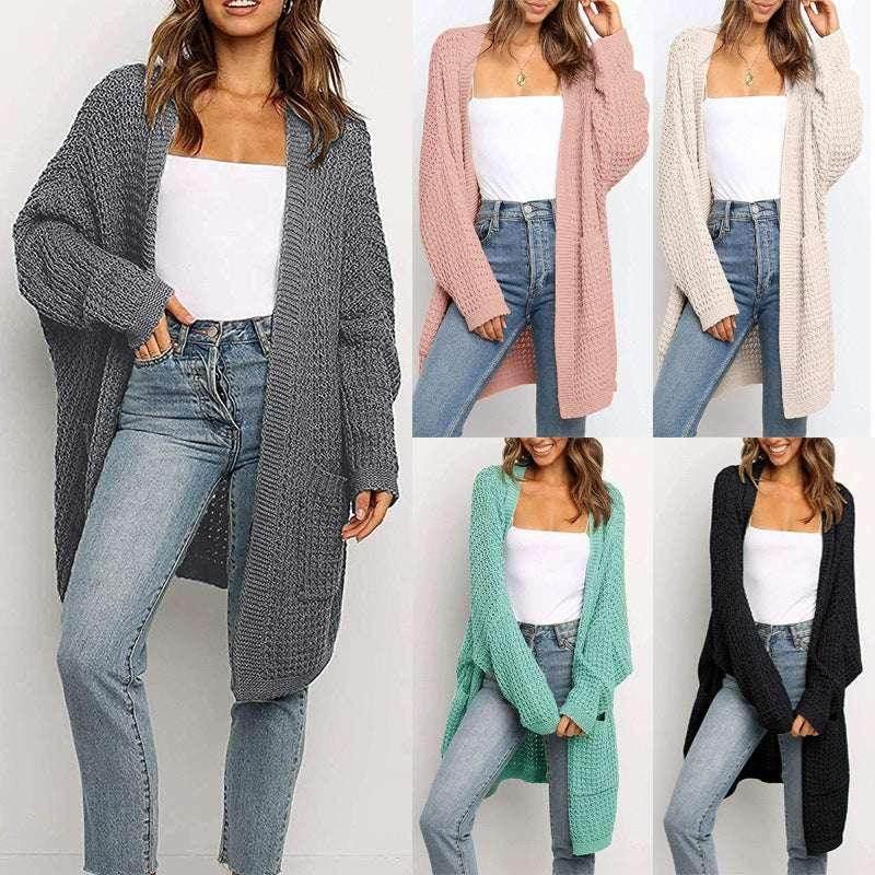 Cozy Long Knit Cardigan – Chunky, Cute & Comfy - ZA-Zola