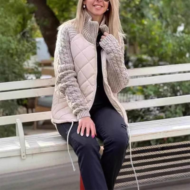 Winter Stand Collar Cotton Jacket – Warm Zipper Coat for Women - ZA-Zola