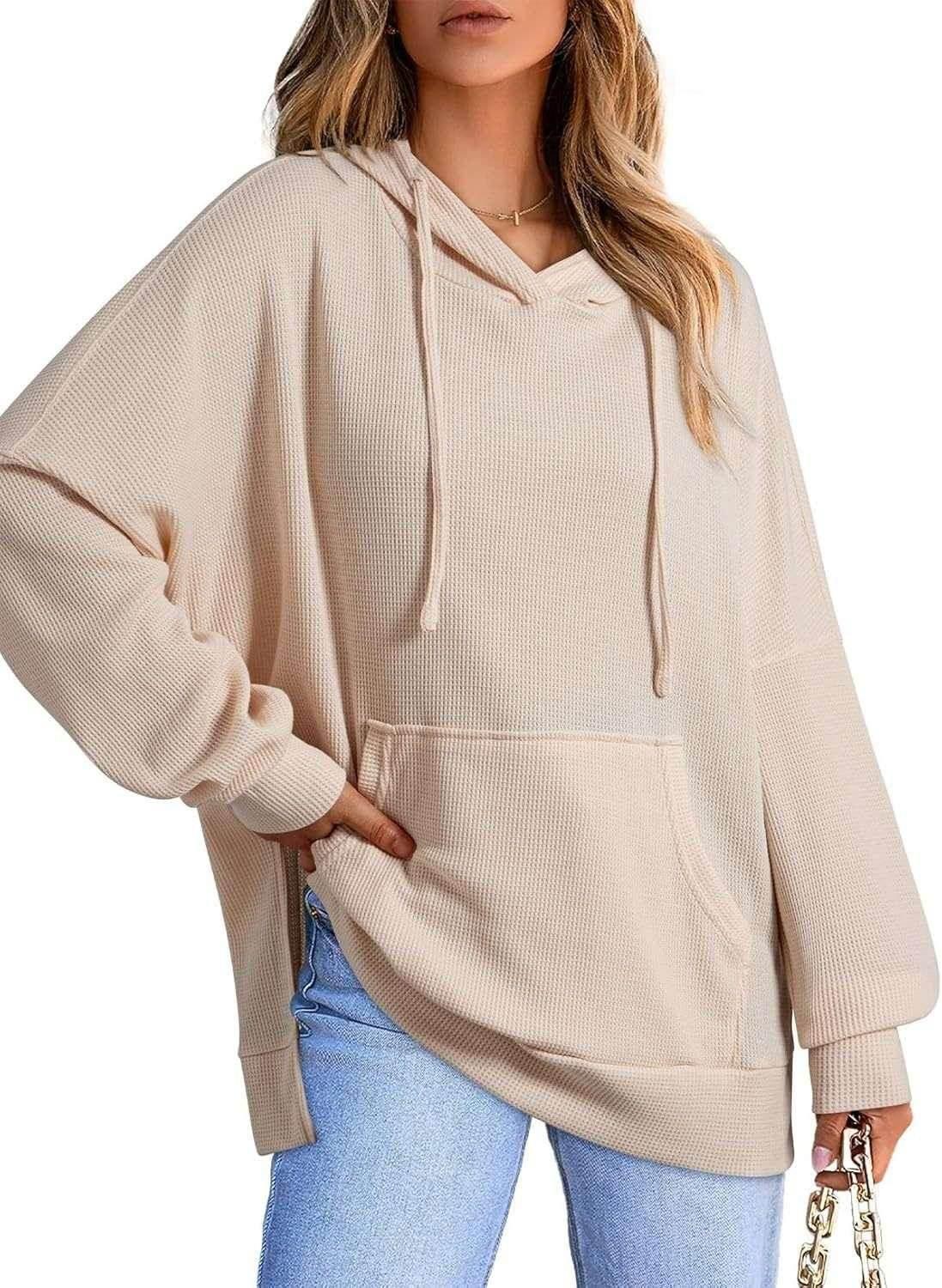 Women's Long Sleeve Pocket Pullover Sweatshirt - ZA-Zola
