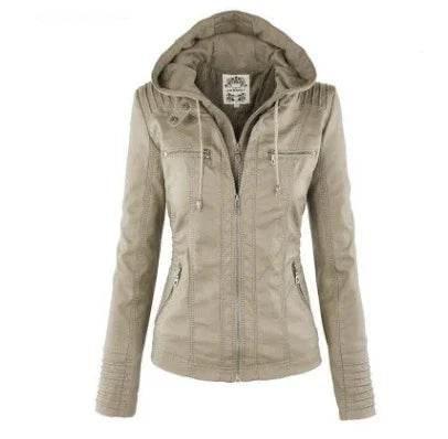 Women’s PU Hooded Jacket – Autumn Winter Style - ZA-Zola