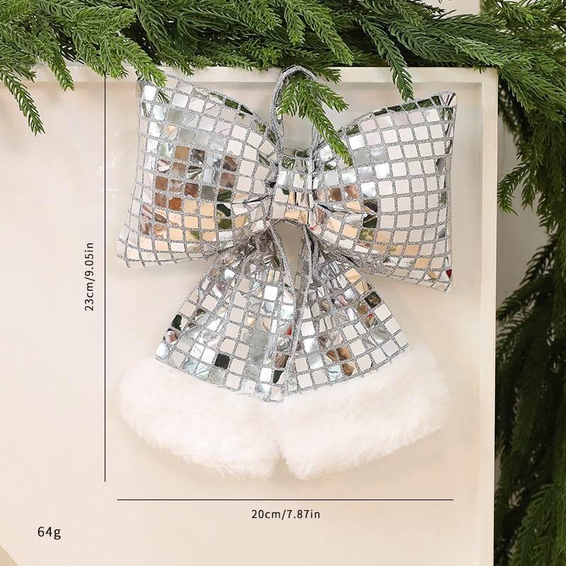 Mirror Bow Christmas Decoration for Tree | Gold, Silver & Red - ZA-Zola