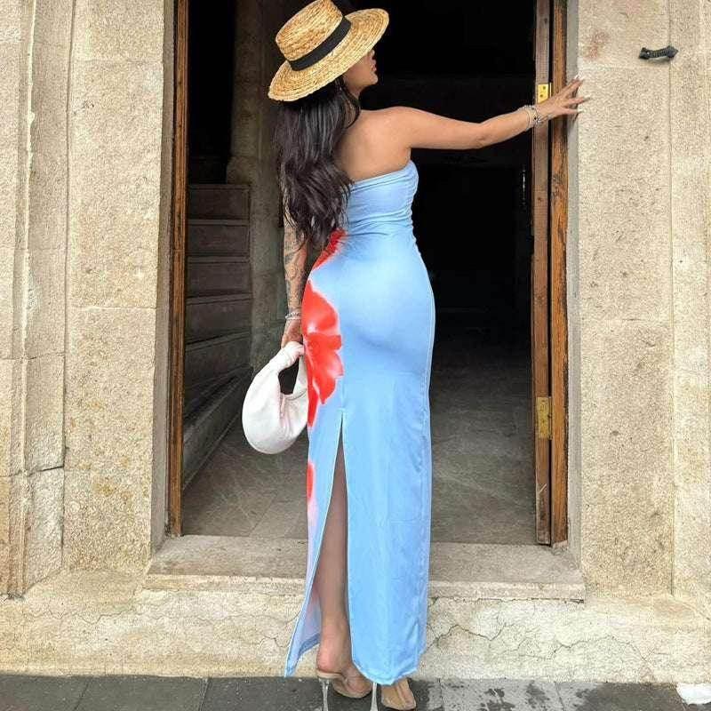 Sexy Slit Tube Dress – Elegant Summer Party Look - ZA-Zola