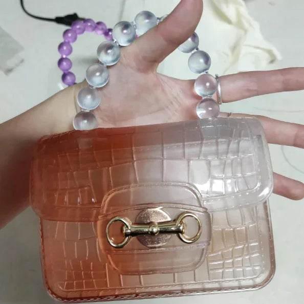 Pearl Handheld Transparent Jelly Bag | Stylish PVC Bag - ZA-Zola