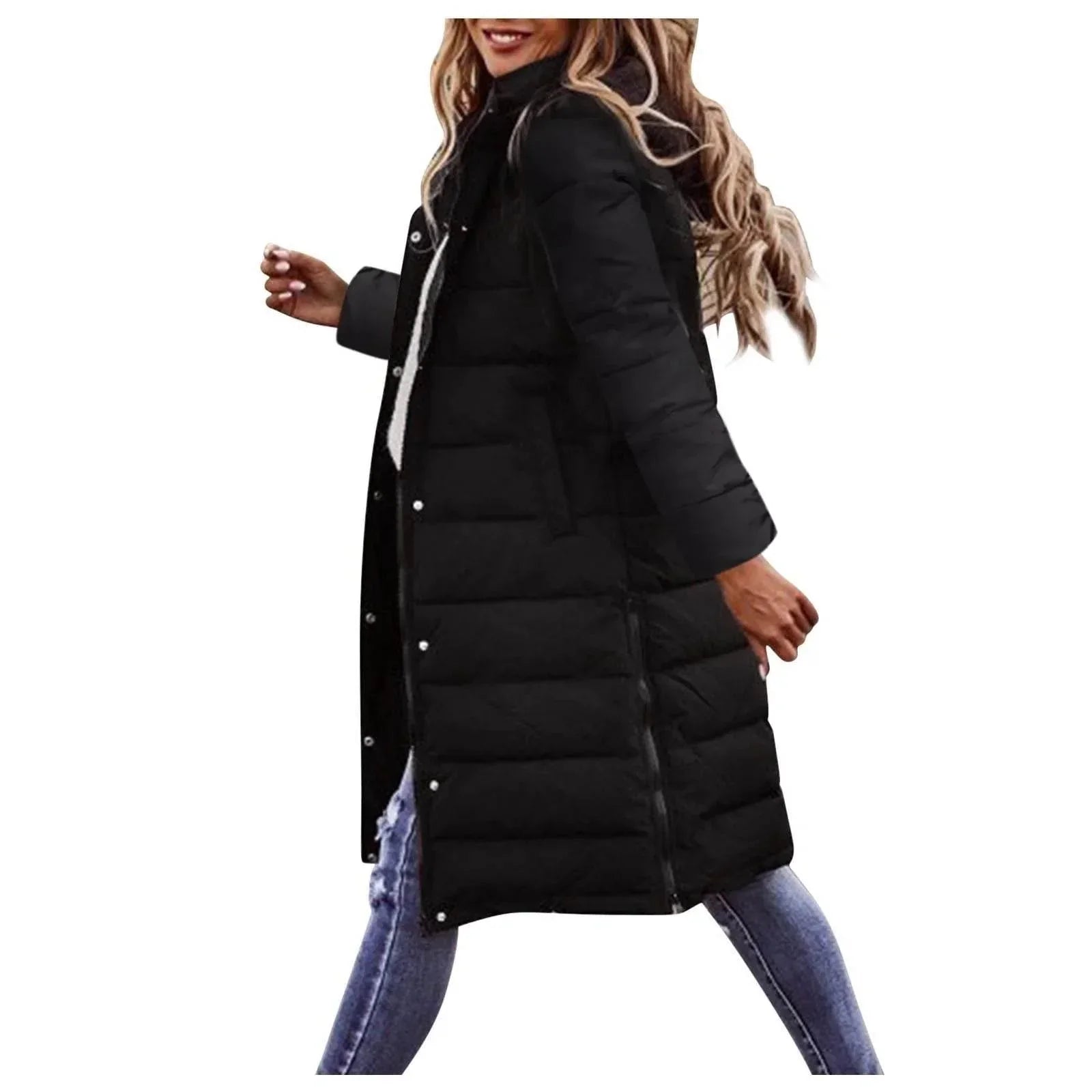 Hooded Single-Breasted Mid-Length Cotton Coat for Women - ZA-Zola