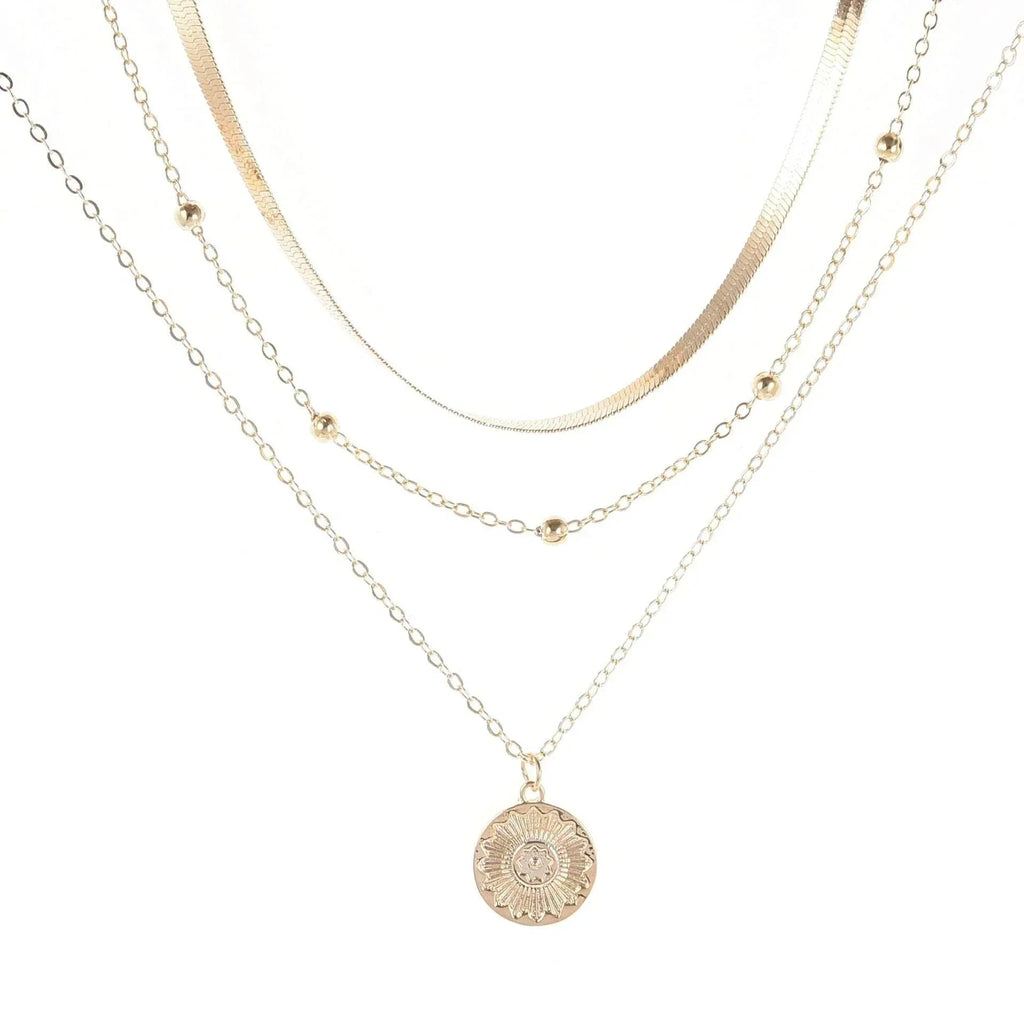 Multi-Layer Lotus Pendant Necklace for Women - ZA-Zola