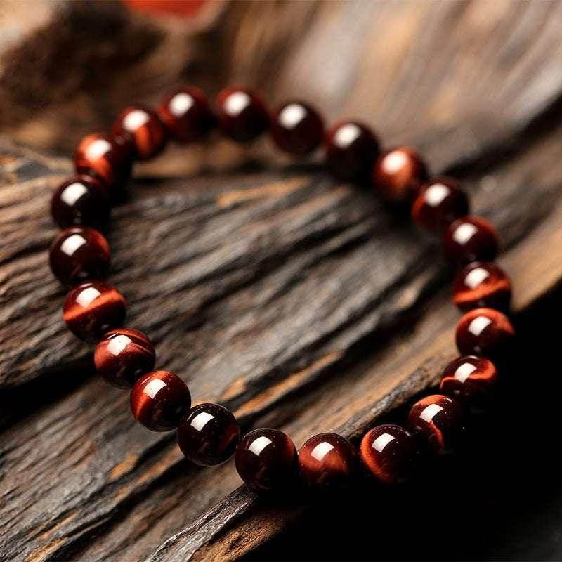 Red Tiger Eye Vintage Bracelet - Anti-Fatigue 8mm - ZA-Zola