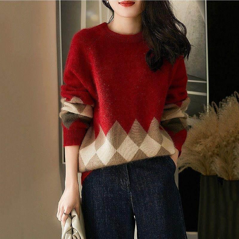 Christmas Red Knit Sweater – Cozy & Stylish Pullover - ZA-Zola