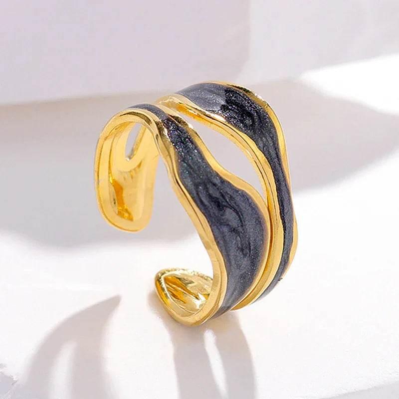 Simple Titanium Steel Ring – Adjustable Style - ZA-Zola