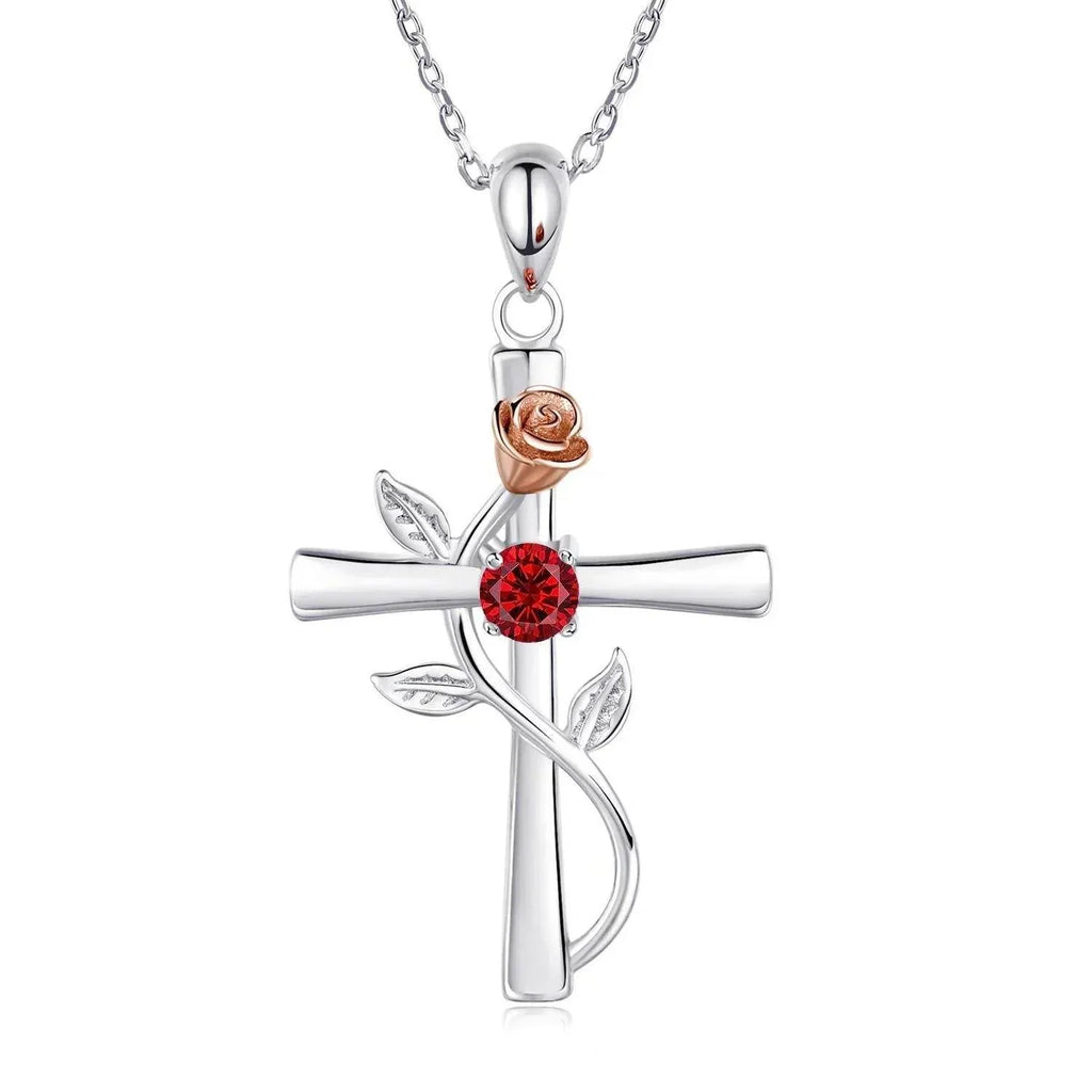 Shop Rose Cross Necklace – Perfect Gift Today! - ZA-Zola