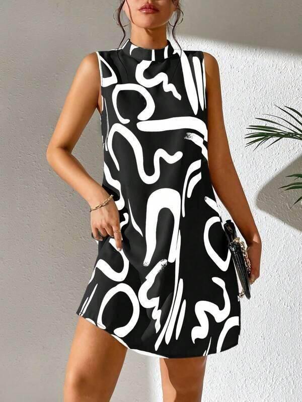 Floral Stand Collar Dress | Fresh & Elegant Style - ZA-Zola